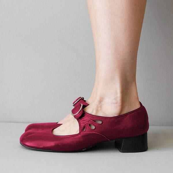 CD | SANDALE WEDGE DIN PIELE CU CATARAMĂ