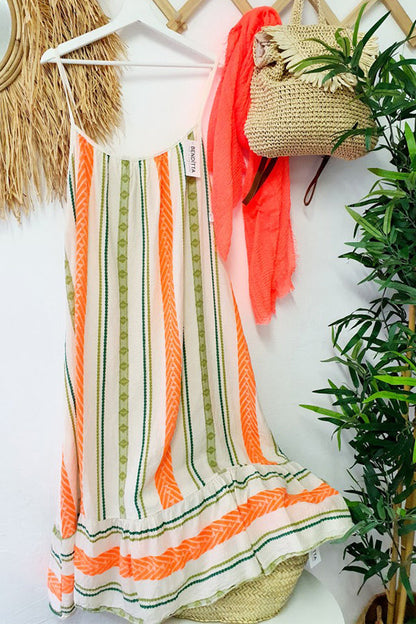 CD | Happy Sunday Amestec de in imprimare etnică A-line cami rochie maxi