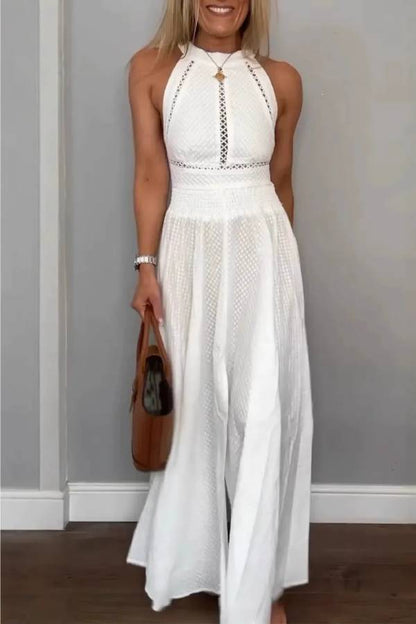 CD | Rochie maxi din dantelă fără mâneci Rochie fără spate