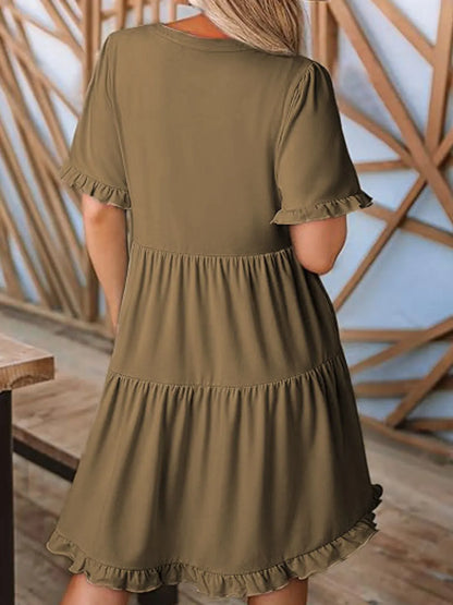CD | Mini rochie cu mânecă scurtă și crestătură