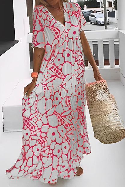 CD | ROCHIE MIDI DE VACANȚĂ CU IMPRIMEU FLORAL