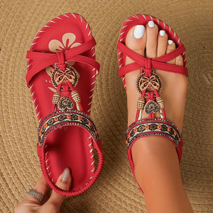 CD | | Sandale ortopedice elegante cu motiv de fluture cu pietre prețioase