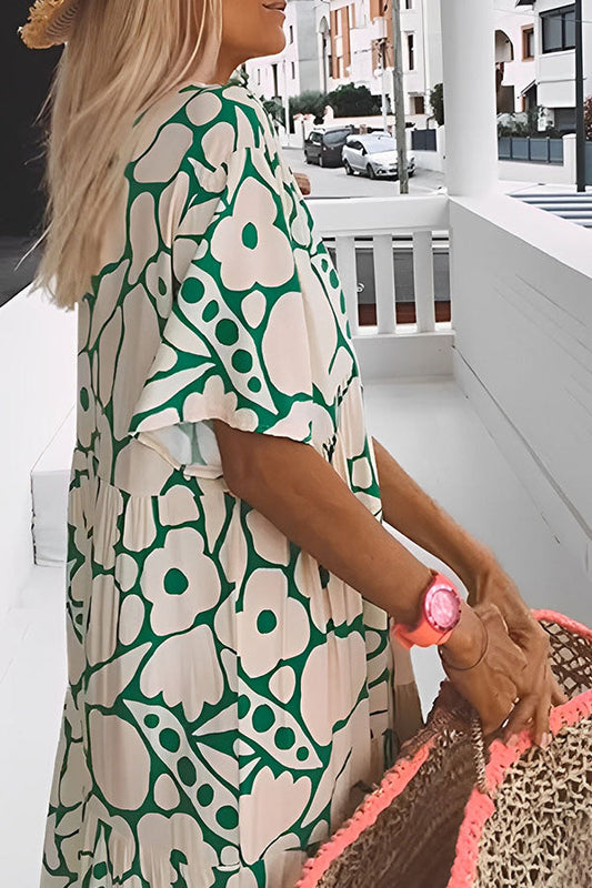 CD | ROCHIE MIDI DE VACANȚĂ CU IMPRIMEU FLORAL