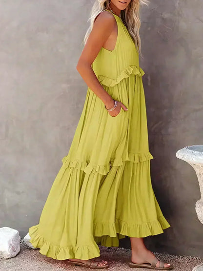 CD | Rochie maxi cu volane Effortless