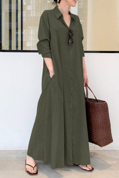 CD | Long Sleeve Simple Casual rochie lungă