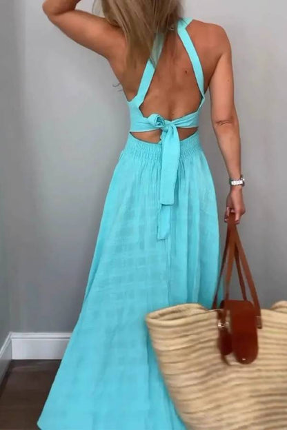 CD | Rochie maxi din dantelă fără mâneci Rochie fără spate