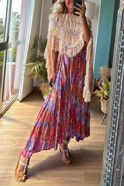 CD | Rochie maxi neregulată violet