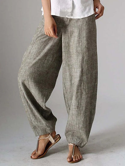 CD | Pantaloni simpli, casual, în culori uni