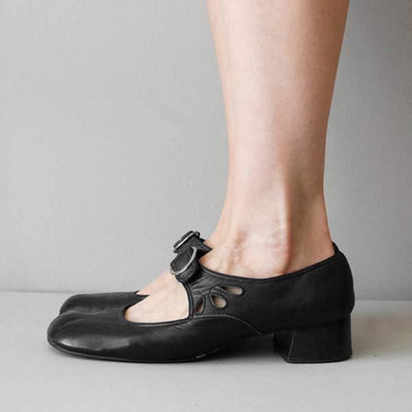 CD | SANDALE WEDGE DIN PIELE CU CATARAMĂ