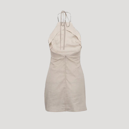 CD | Ladies Lin Neckholder Mini rochie de vară