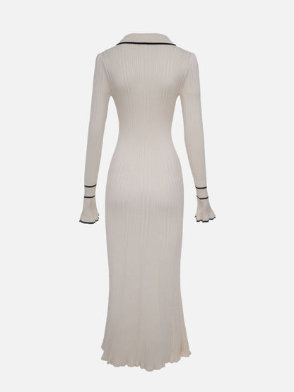 CD | Rochie maxi din tricot cu nervuri