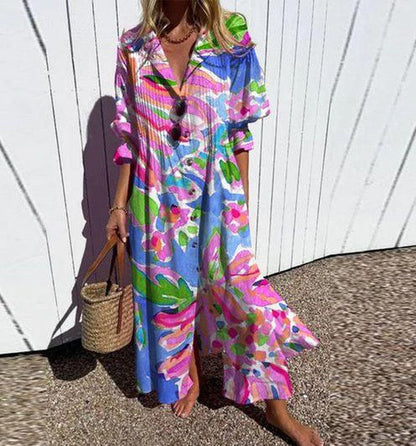 CD - Rochie lungă cu model floral