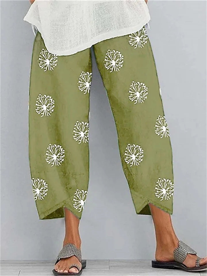 CD : Pantaloni casual cu imprimeu