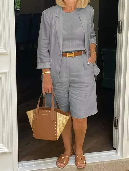 CD | Blazer și pantaloni scurți - Elegant - Ideal pentru zilele călduroase