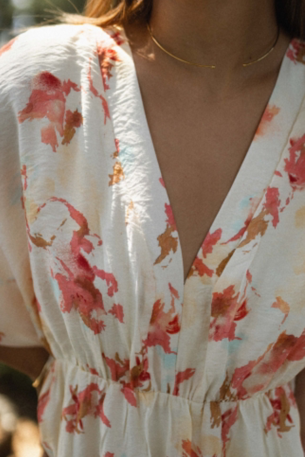 CD | Fashion V-neck vrac imprimate rochie lungă