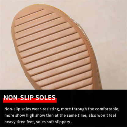 CD | Casual Summer Daily Comfort Slip On Solid Colour Sandale din piele