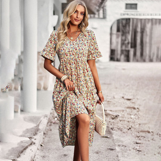 CD | Elegant florale rochie mini pentru femei