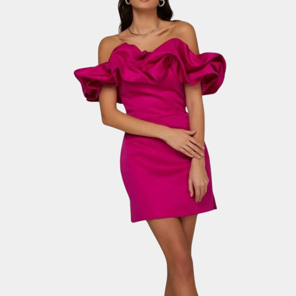 CD | Rochie mini de vară pentru femei cu volane