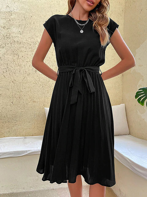 CD | Bella- Rochie mini cu mânecă scurtă cu pliuri