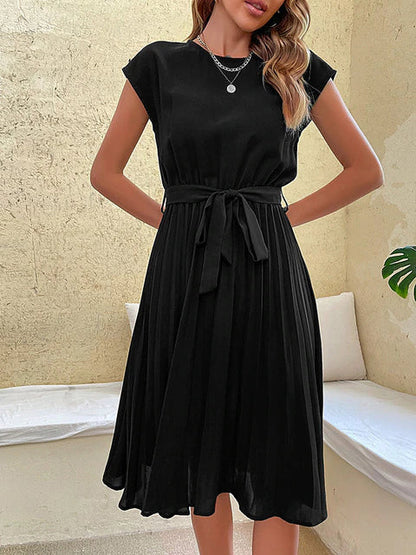 CD | Bella- Rochie mini cu mânecă scurtă cu pliuri