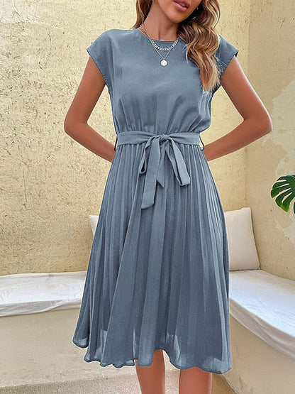 CD | Bella- Rochie mini cu mânecă scurtă cu pliuri