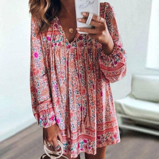 CD | Rochie mini A-line cu imprimeu floral CA4