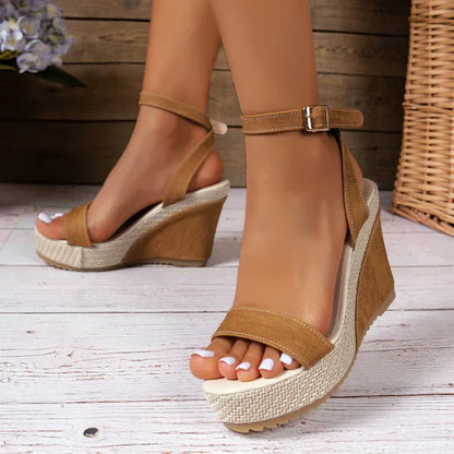 CD | Sandale platformă cu toc wedge