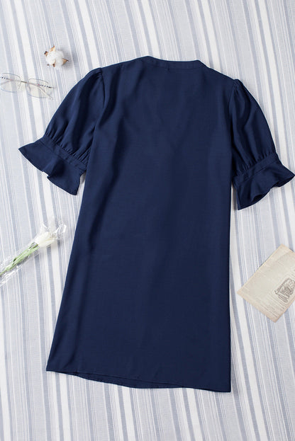 CD | Rochie minimală cu mâneci bufante