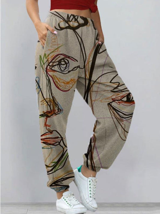 CD | Pantaloni eleganți și eleganți cu imprimeu streetwear