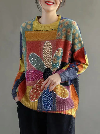 CD Pulover elegant cu model floral