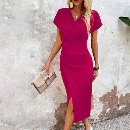 CD | Rochie mini ușoară și jucăușă cu decolteu în V pentru femei