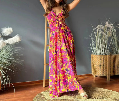 CD - Rochie maxi boho chic fără umeri