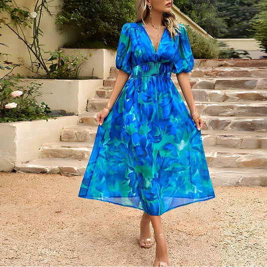 CD | Rochie midi cu decolteu în V