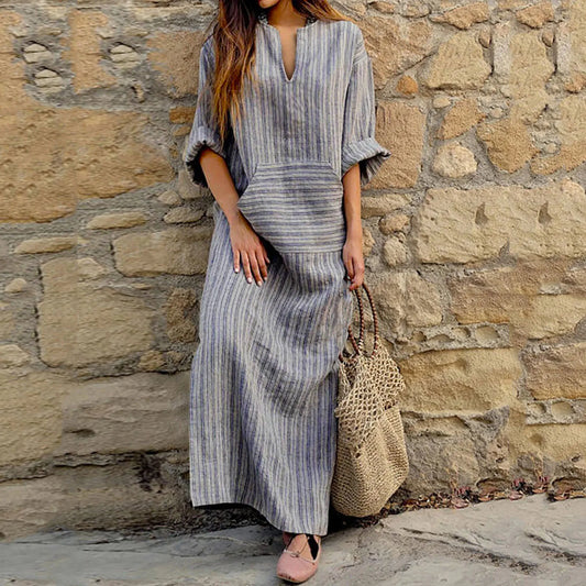 CD | Rochie maxi cu dungi