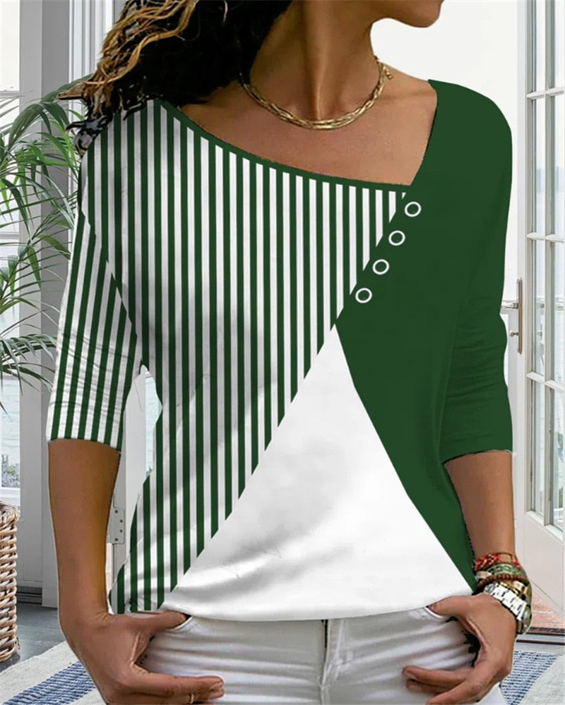CD | MirtesShirt I V-neck T-shirt pentru femei