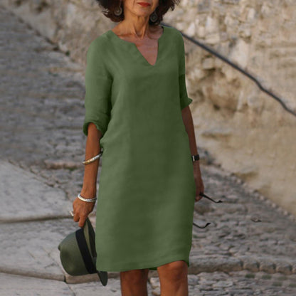 CD | Rochie midi cu decolteu în V