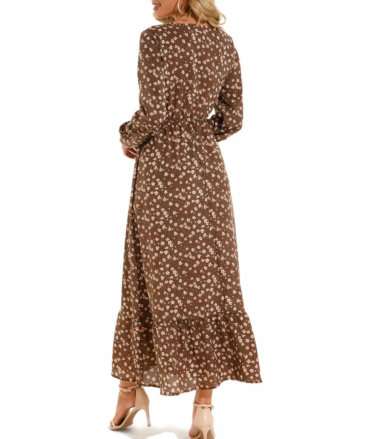 CD - Rochie maxi elegantă cu model floral