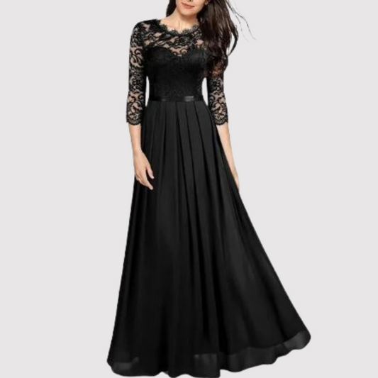 CD | Rochie maxi elegantă cu detalii din dantelă pentru orice ocazie