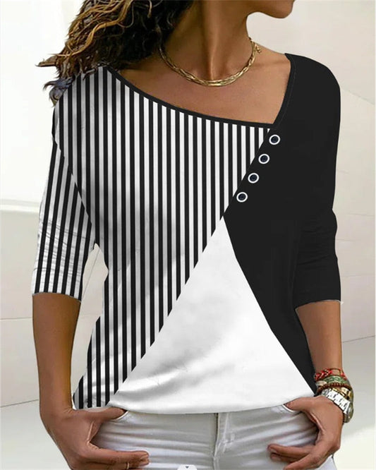 CD | MirtesShirt I V-neck T-shirt pentru femei