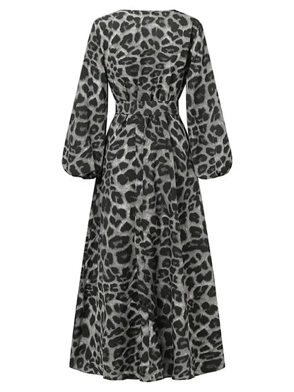 CD | Rochie lungă cu imprimeu leopard