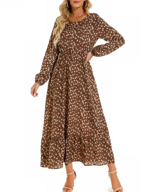 CD - Rochie maxi elegantă cu model floral