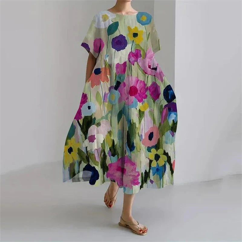 CD - rochie maxi cu flori