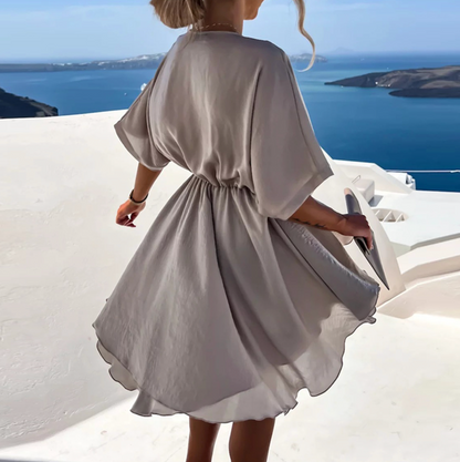 CD | Rochie mini largă cu stil de vară și design modern