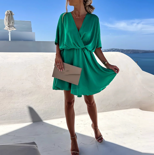 CD | Rochie mini largă cu stil de vară și design modern
