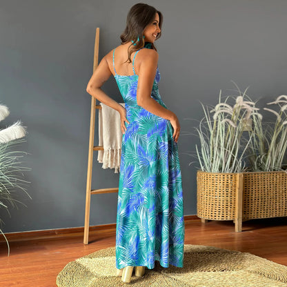 CD - Rochie maxi boho chic fără umeri