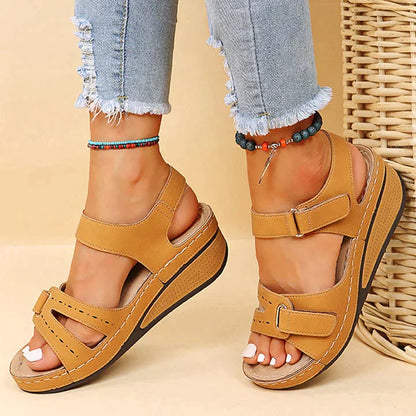 CD | Sandale ortopedice confortabile cu toc wedge