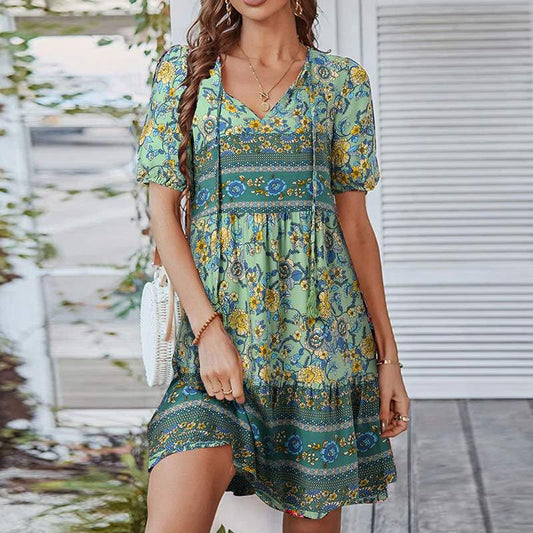 CD | Rochie mini din bumbac pentru confortul verii