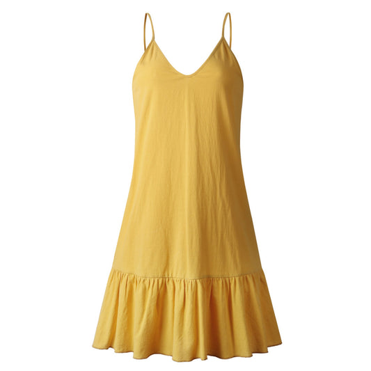 CD | Rochie mini lejeră cu bretele subțiri pentru un look relaxat de vară