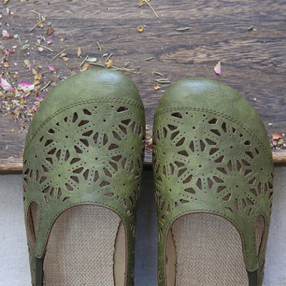 CD | Confortabile Retro Hollow rotund Toe apartamente de vară