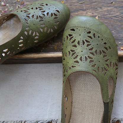 CD | Confortabile Retro Hollow rotund Toe apartamente de vară